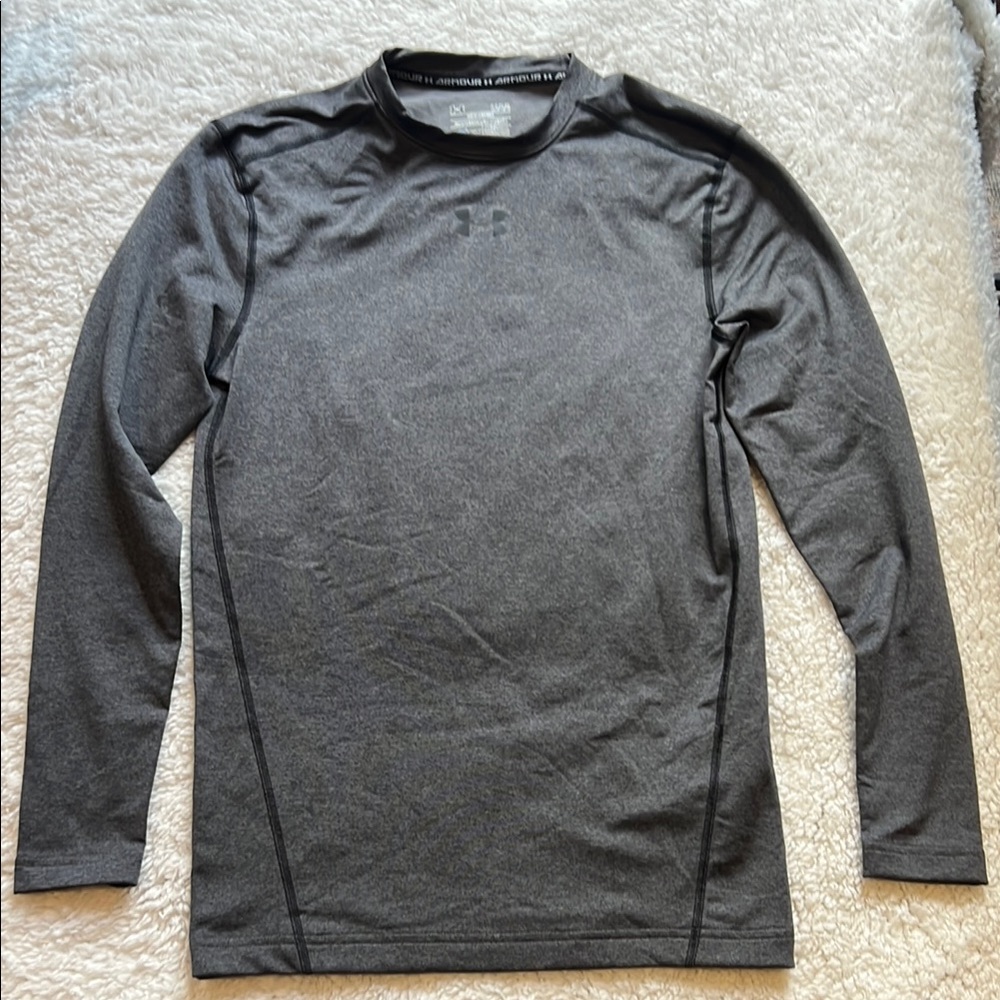 Under Armour Men's Gray Long Sleeve Compression shirt - coldgear